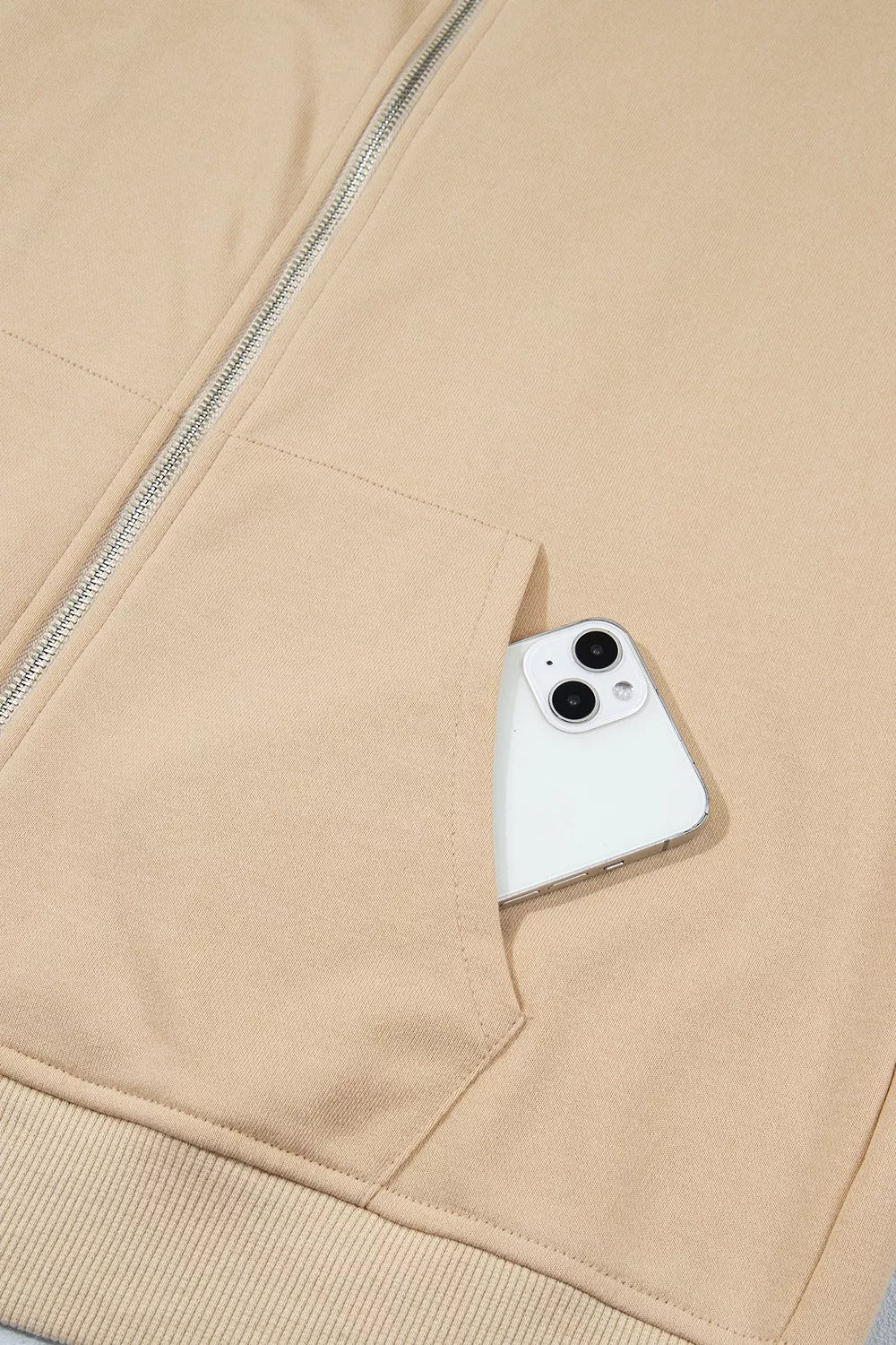 Polka Dot Zip-Up Hoodie