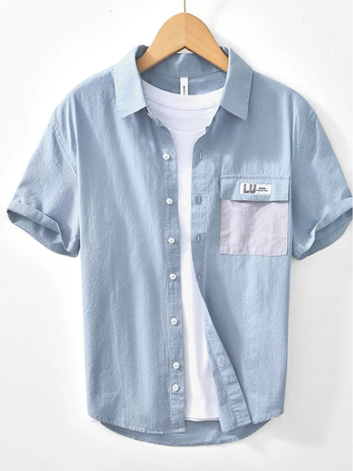 Men's Casual Short-Sleeve Button-Down Shirt - Lilixa.store