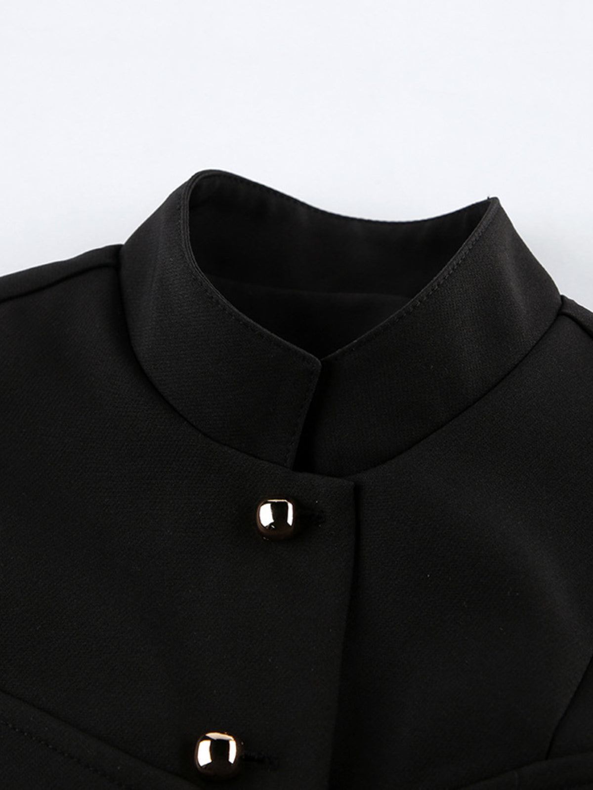 Stand Collar Button-Down Vest Coat - Lilixa.store