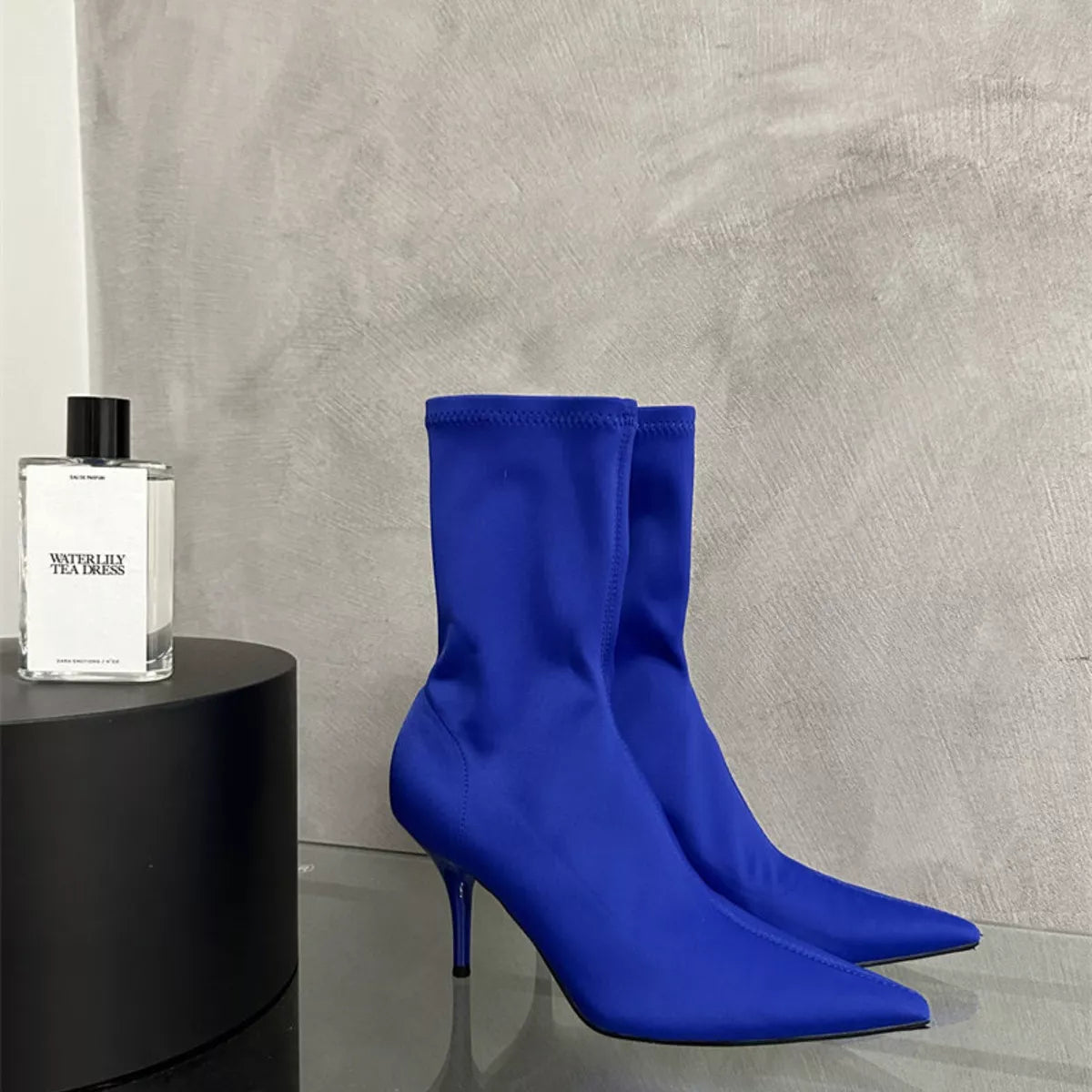 Point Toe Mid Heel Boots