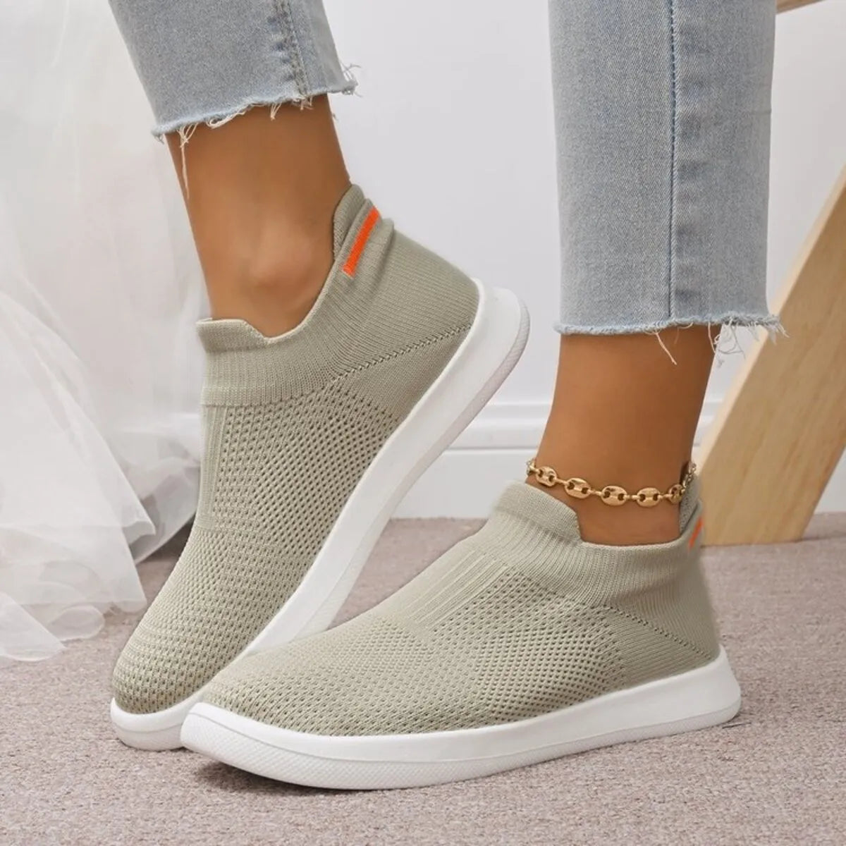 Breathable Knit Slip-Ons, view 4