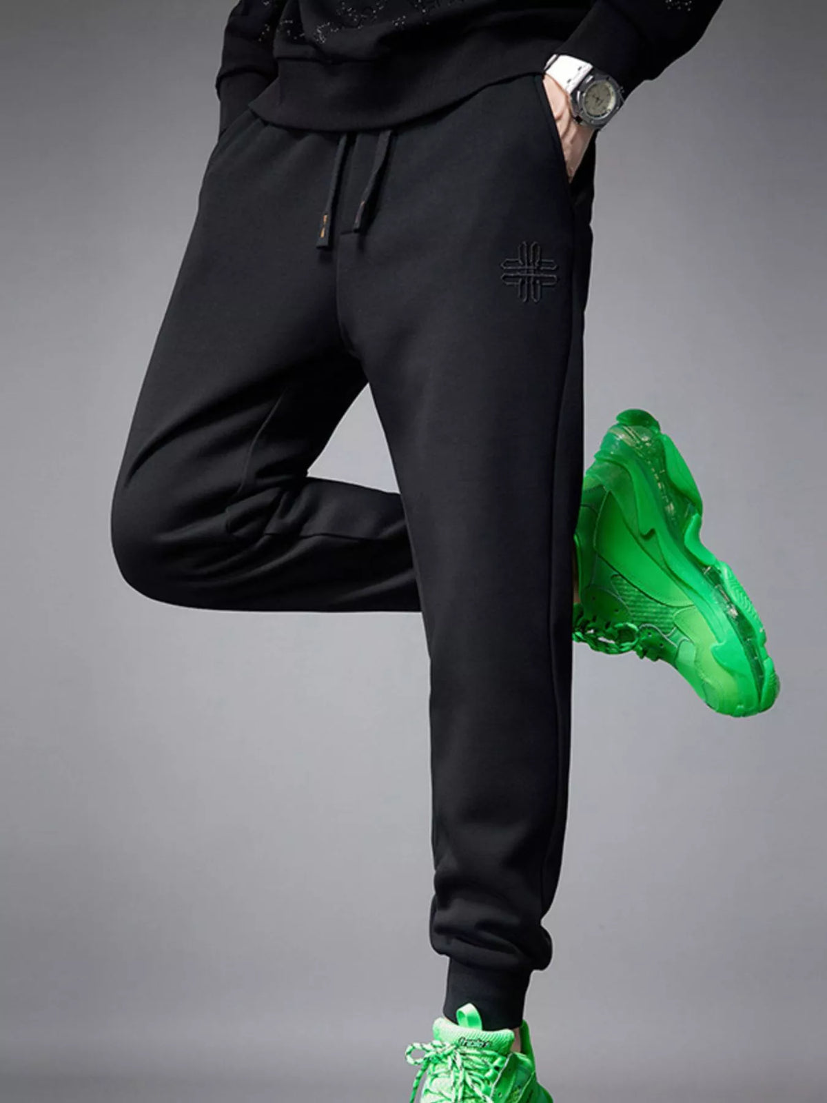 Men's Drawstring Joggers with Pockets, view 2