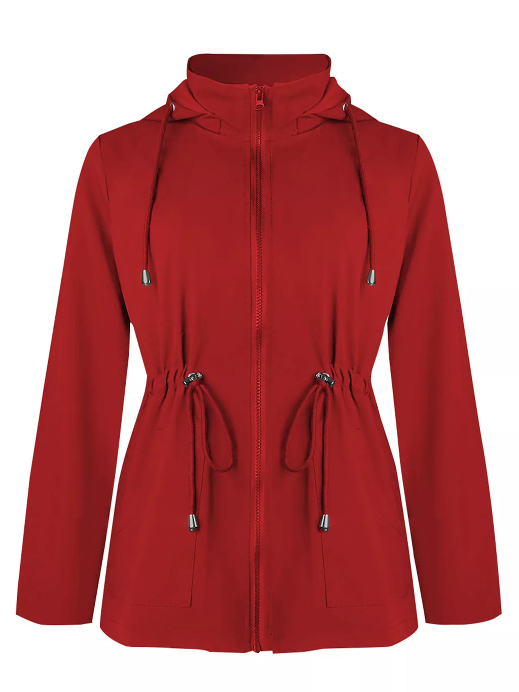 Zip Up Waterproof Hooded Outerwear - Lilixa.store