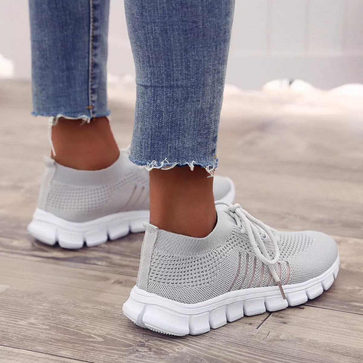 Breathable Mesh Lace-Up Athletic - Lilixa.store