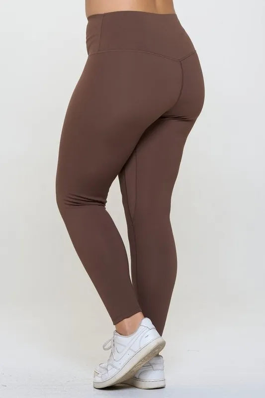 Yelete Full Size Fleece Lined High Waisted Leggings - Lilixa.store