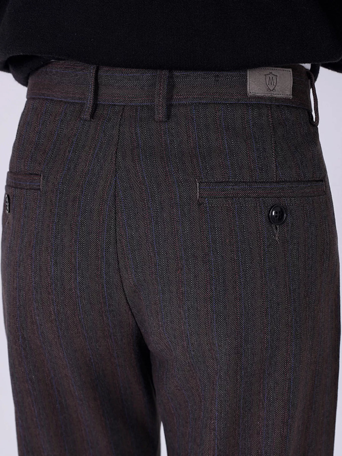 Men's Slim Fit Pants in Coffee Brown, view 6
