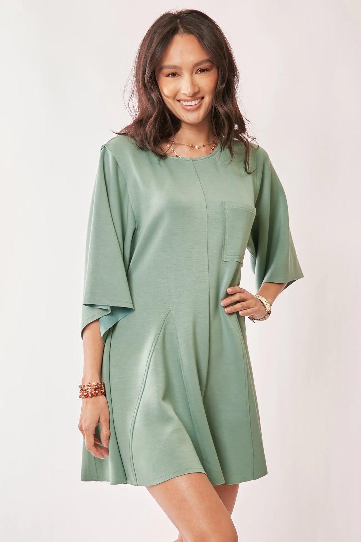 Davi & Dani Solid Draped Sleeve Ties Back Skort Romper - Lilixa.store
