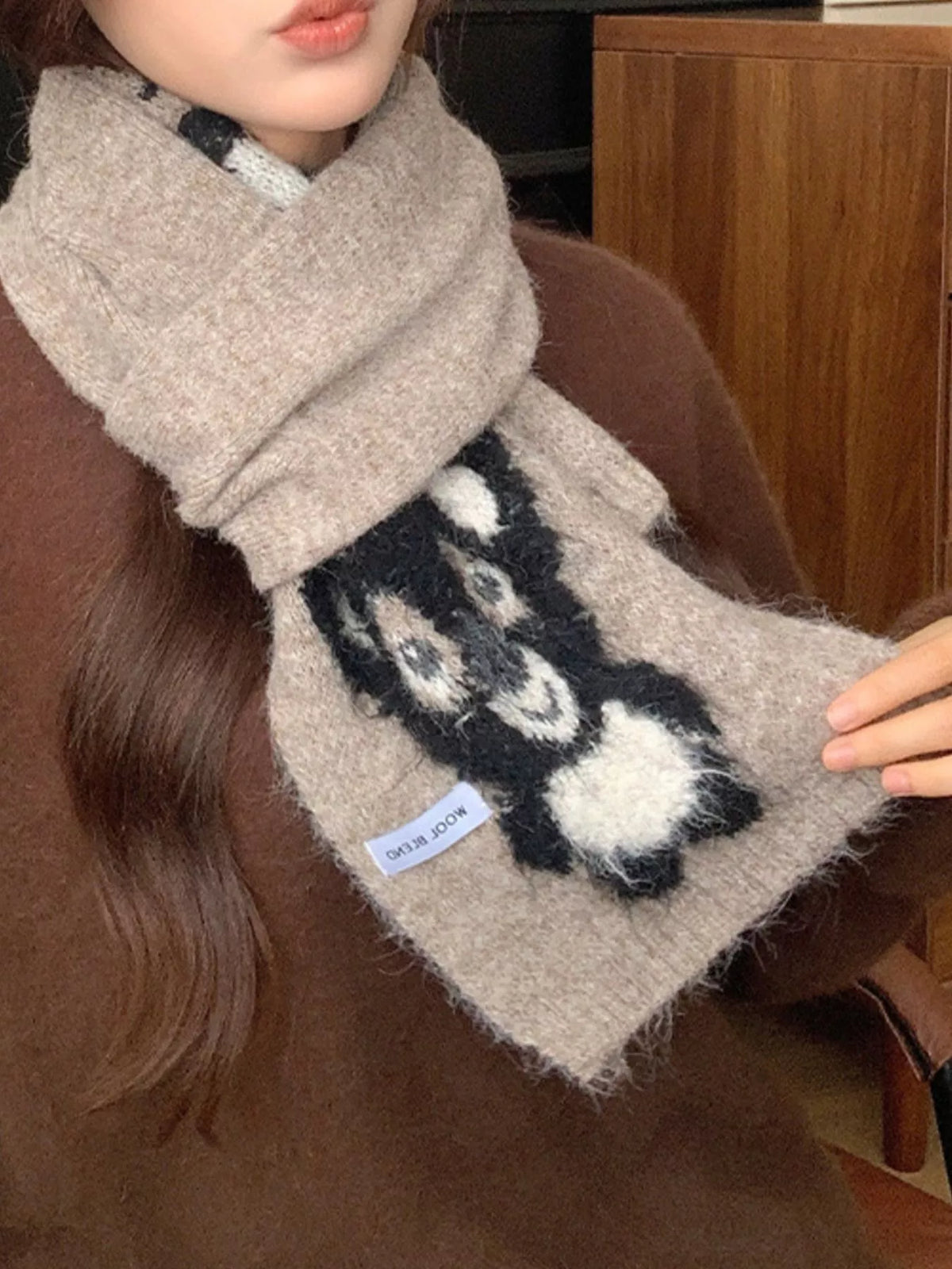 Koala Pattern Winter Scarf - Lilixa.store