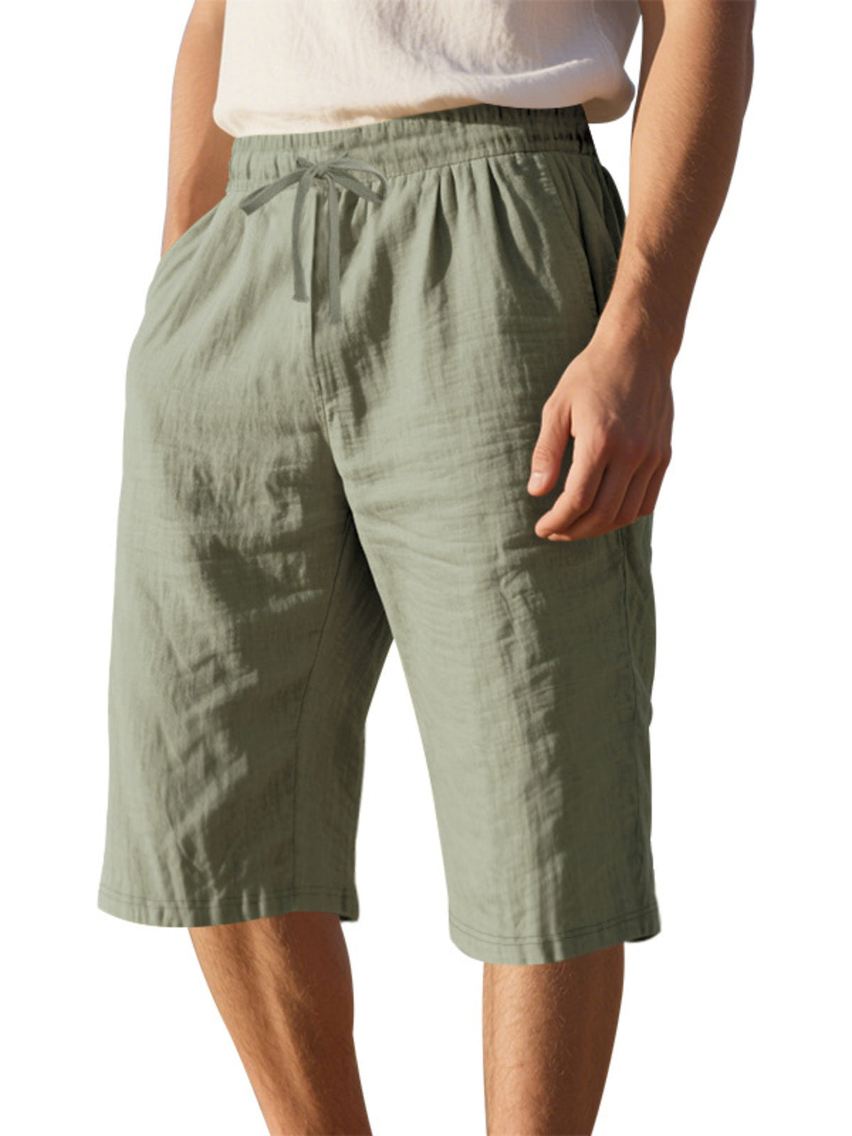 Men's Full Size Casual Drawstring Shorts Plus Size