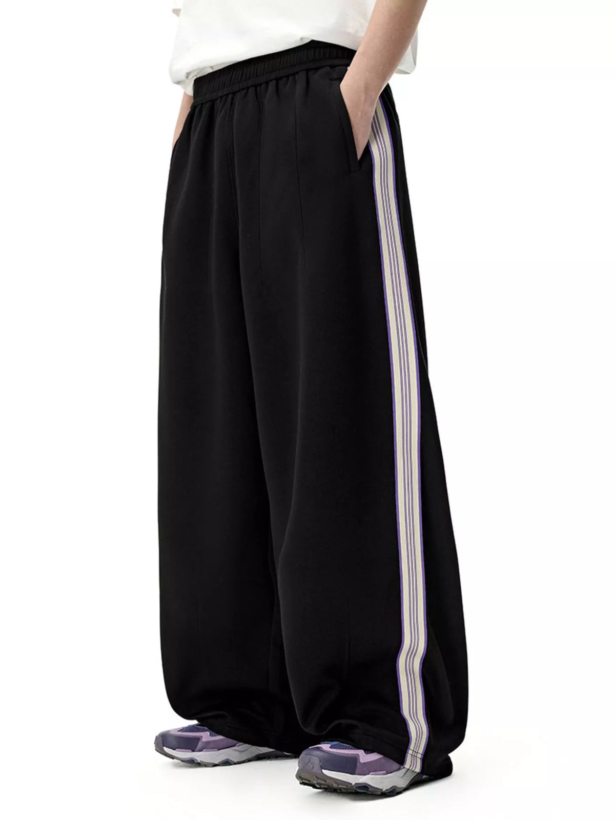Men's Side Striped Wide Leg Pants, view 9