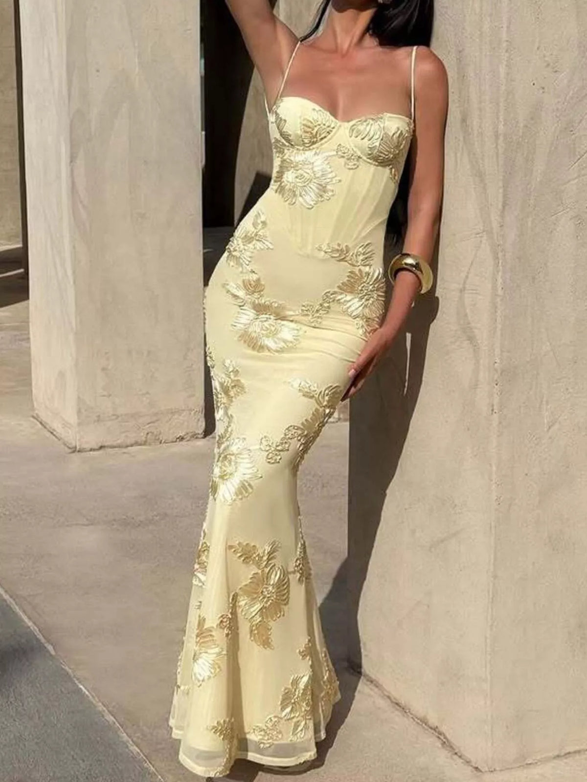 Sweetheart Neck Spaghetti Strap Maxi Dress - Lilixa.store