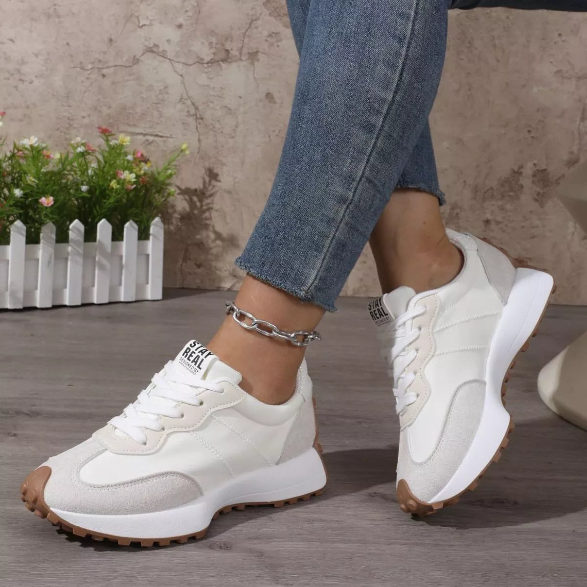 Round Toe Flats Sneakers - Lilixa.store