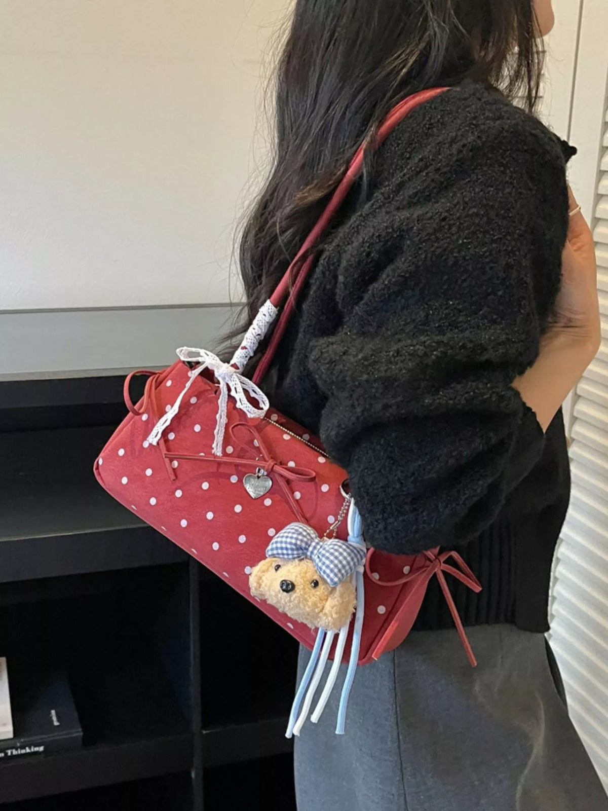 Polka Dot Shoulder Bag