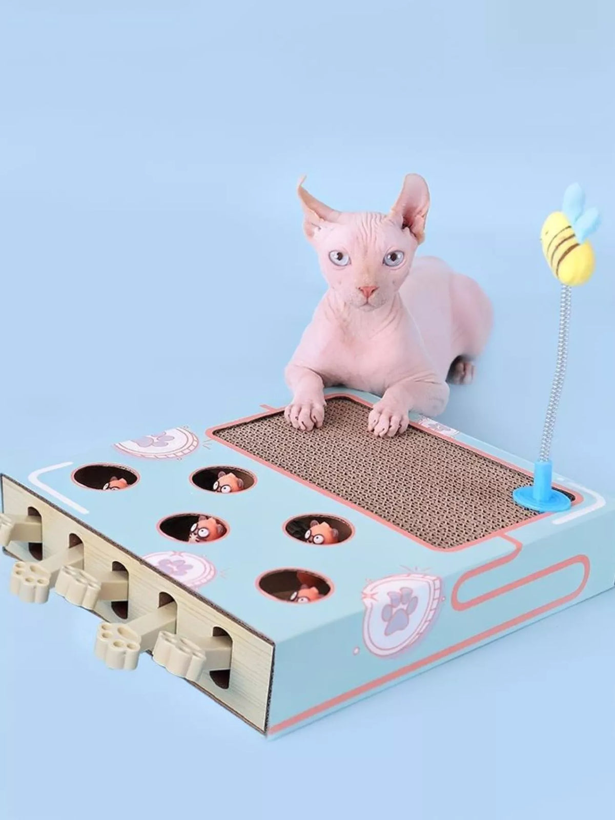 Interactive Whack-A-Mole Cat Toy Box - Lilixa.store