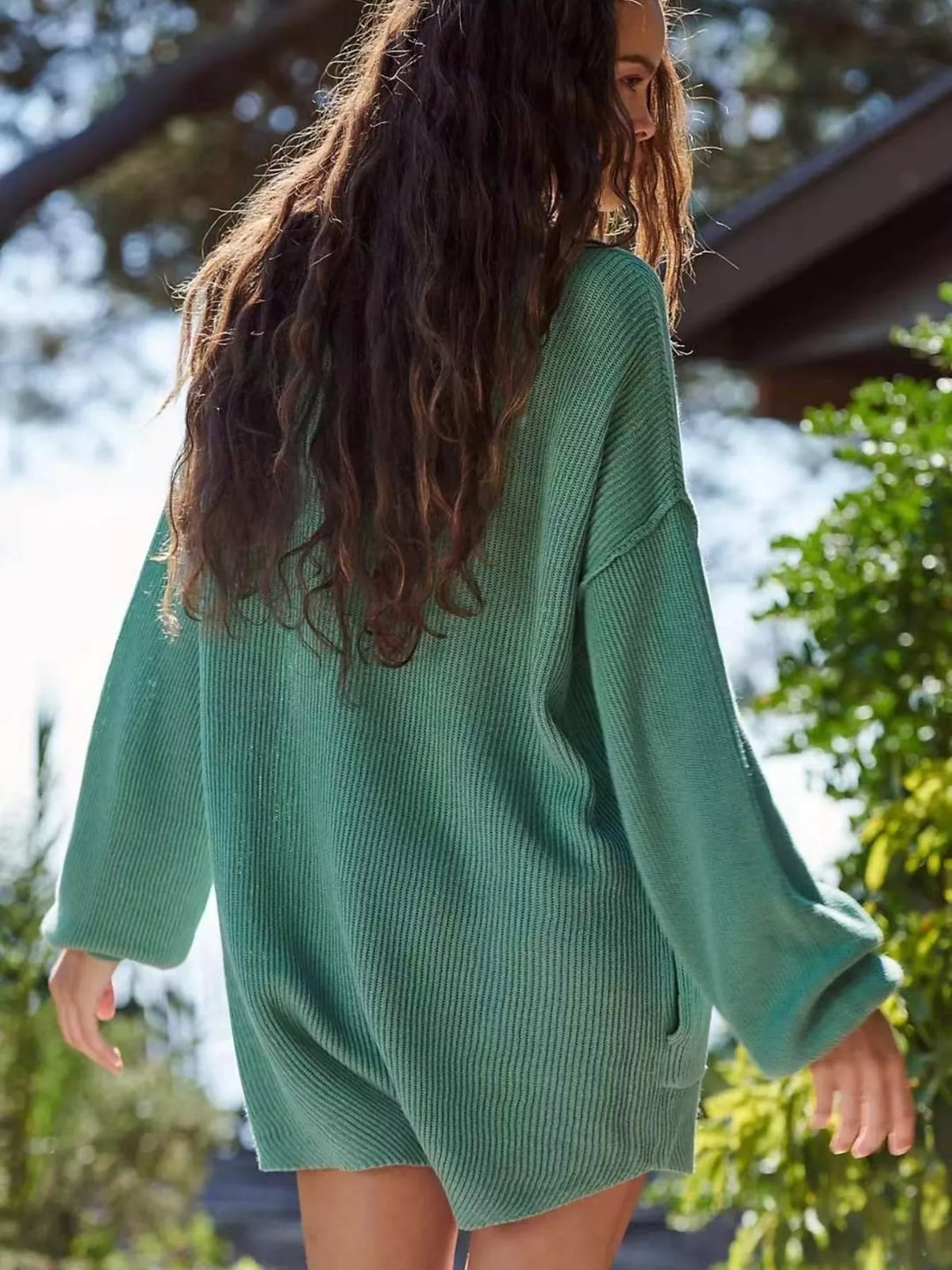 Ribbed Knit Long Sleeve Romper - Lilixa.store