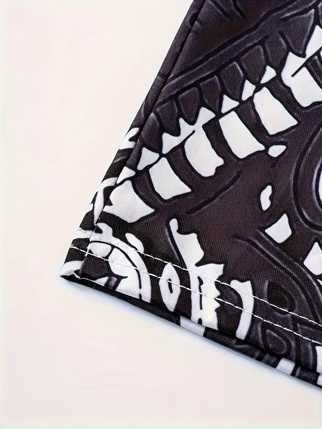 Printed Spaghetti Strap Maxi Dress in Black, view 6