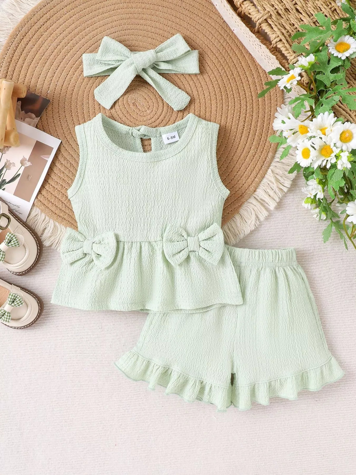 Children's Bow Tank and Shorts Set - Lilixa.store