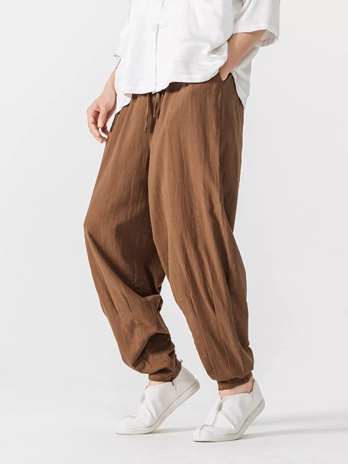 Men's Plus Size Loose Fit Harem Pants, view 3