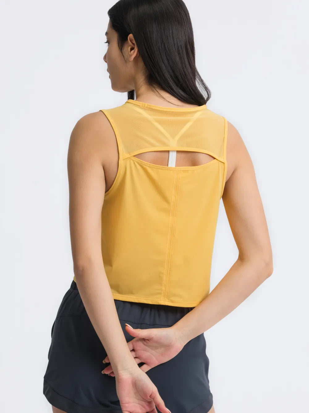 Millennia Round Neck Cropped Active Tank - Lilixa.store