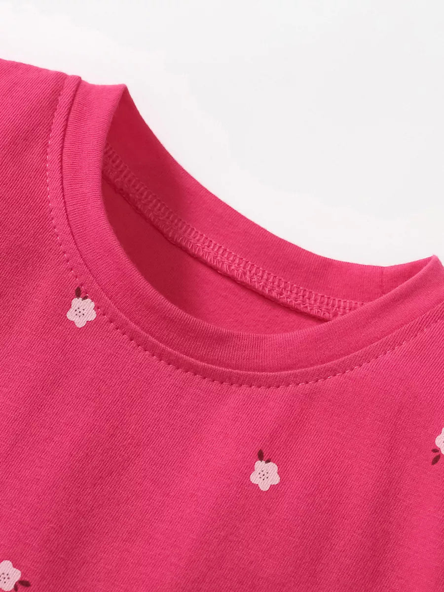 Children's Unicorn Polka Dot Round Neck Dress - Lilixa.store