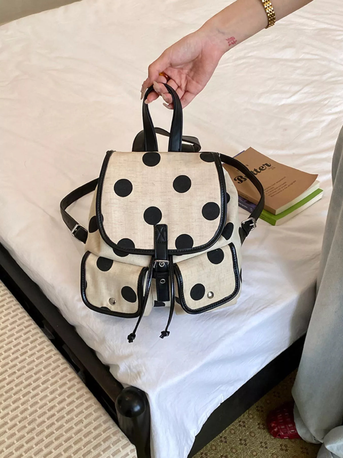 Polka Dot Backpack Bag - Lilixa.store