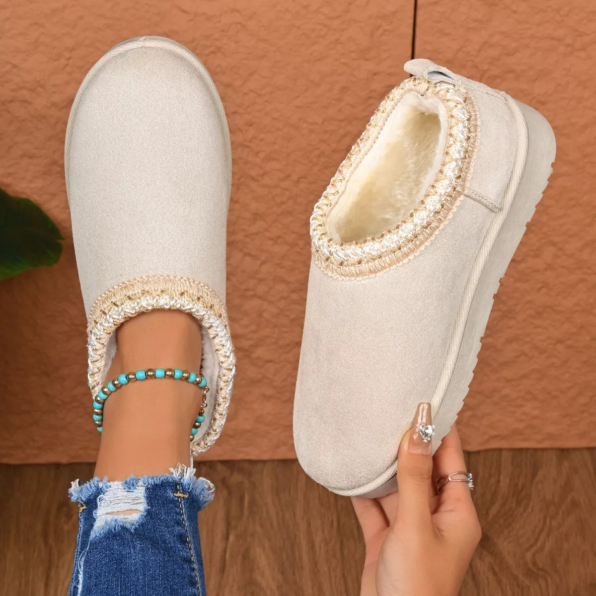 Round Toe Platform Ankle Boots