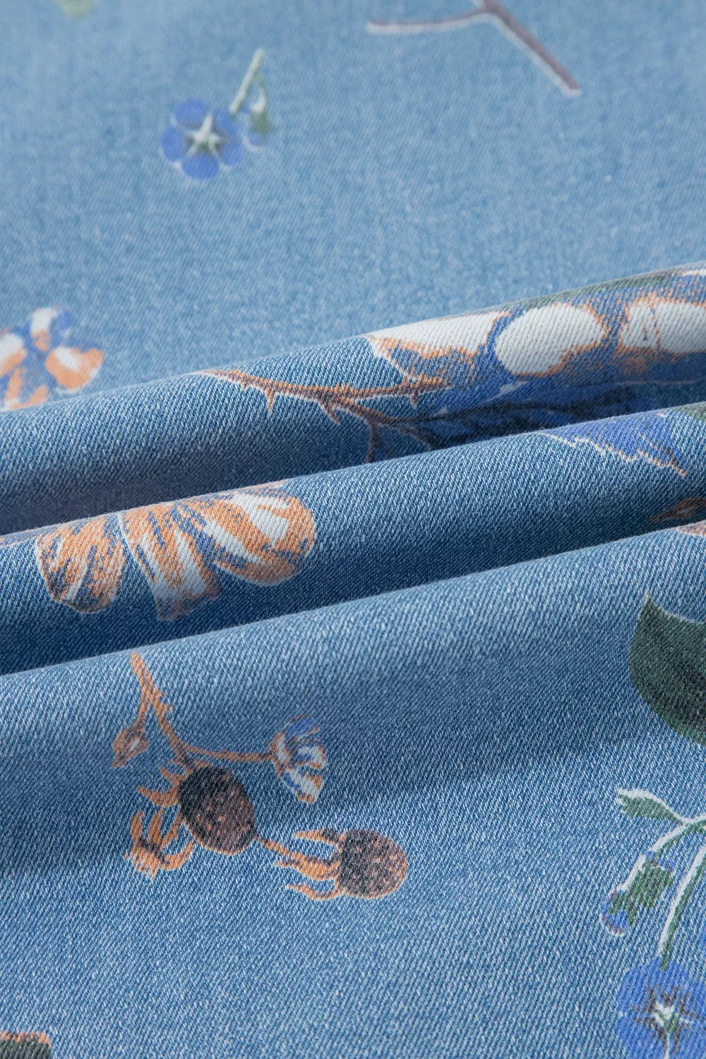 Floral Print Wide-Leg Jeans - Lilixa.store