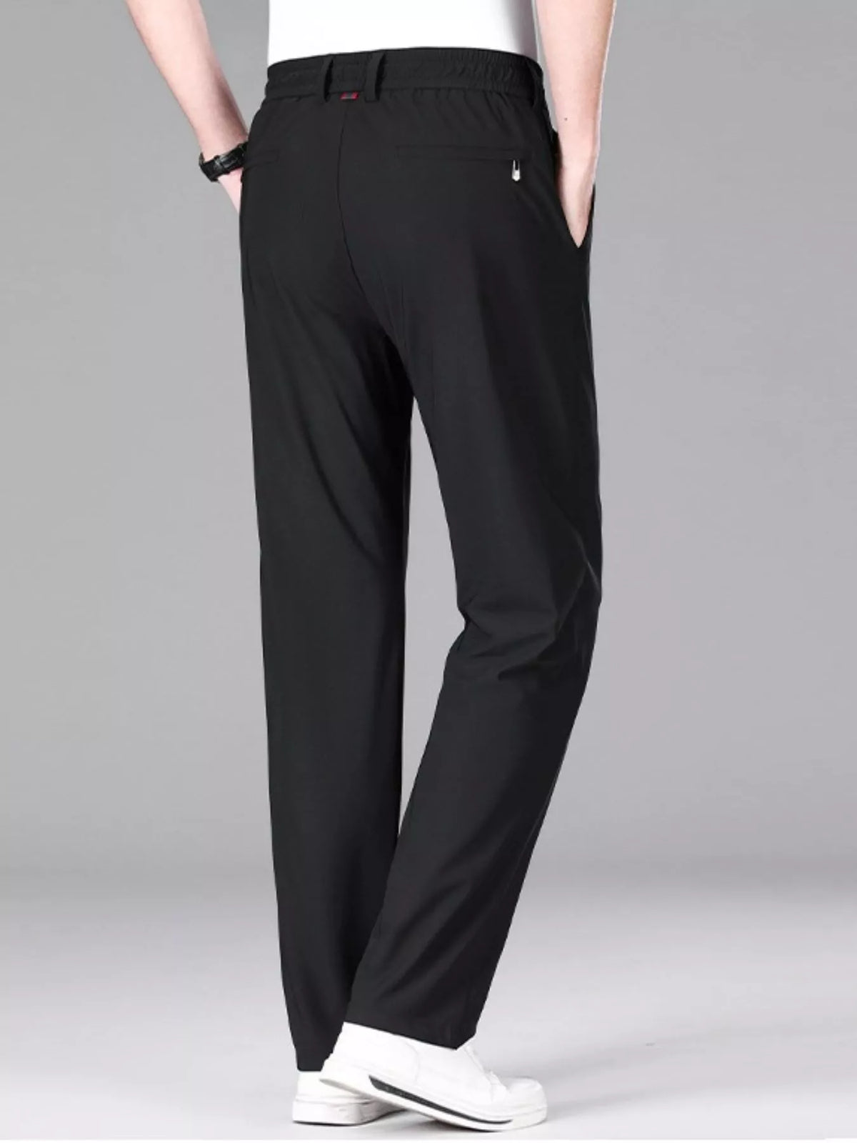 Men's Plus Size Lightweight Drawstring Casual Pants, view 4