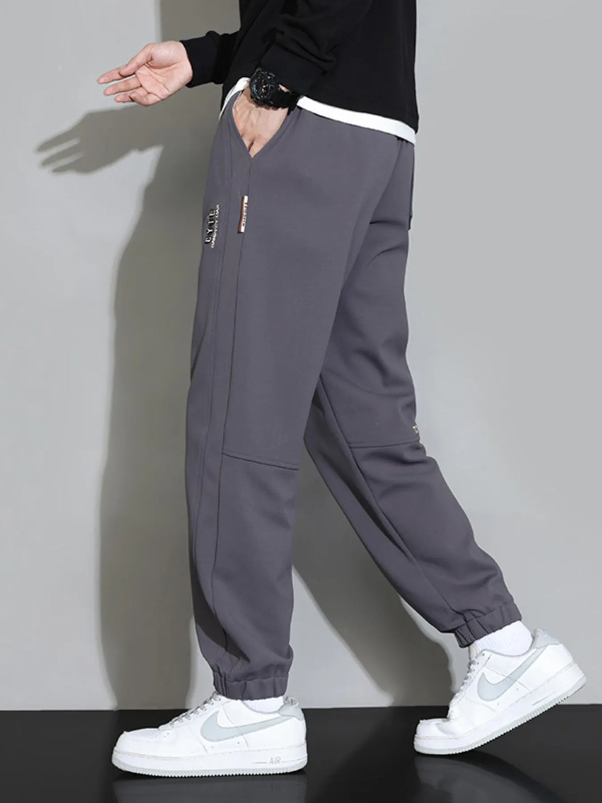 Men's Plus Size Casual Jogger Pants with Drawstring, view 3