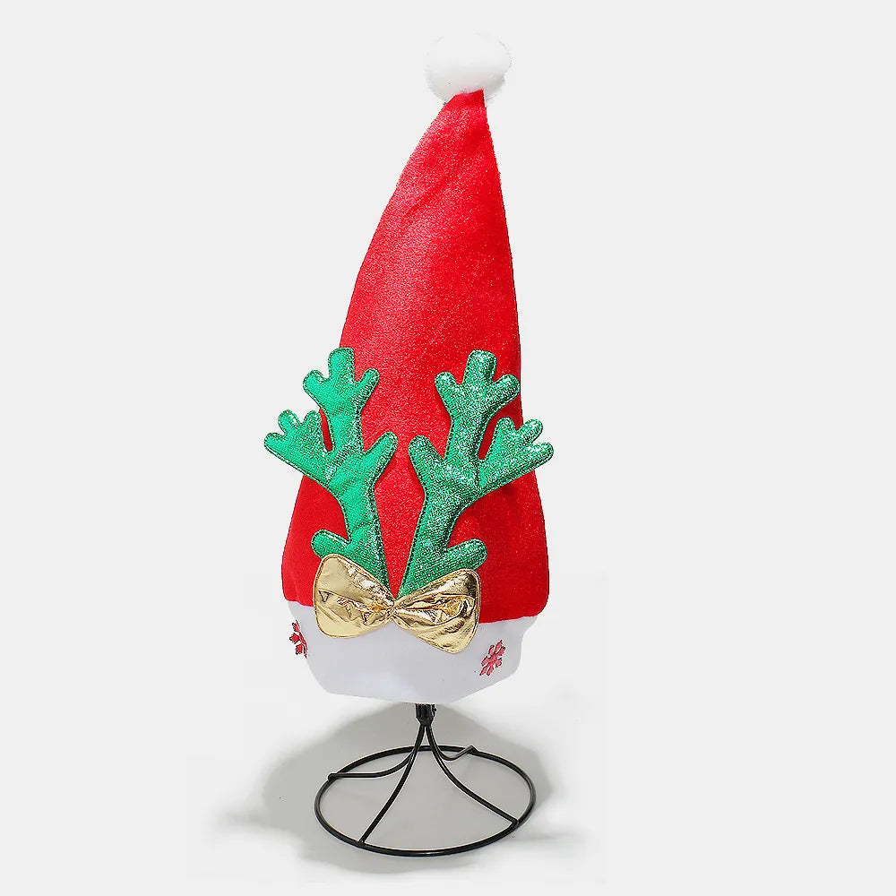 2 Piece Antler Christmas Hat with pompom - Lilixa.store