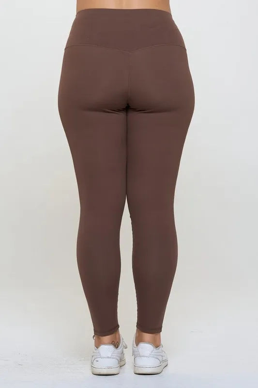Yelete Full Size Fleece Lined High Waisted Leggings - Lilixa.store