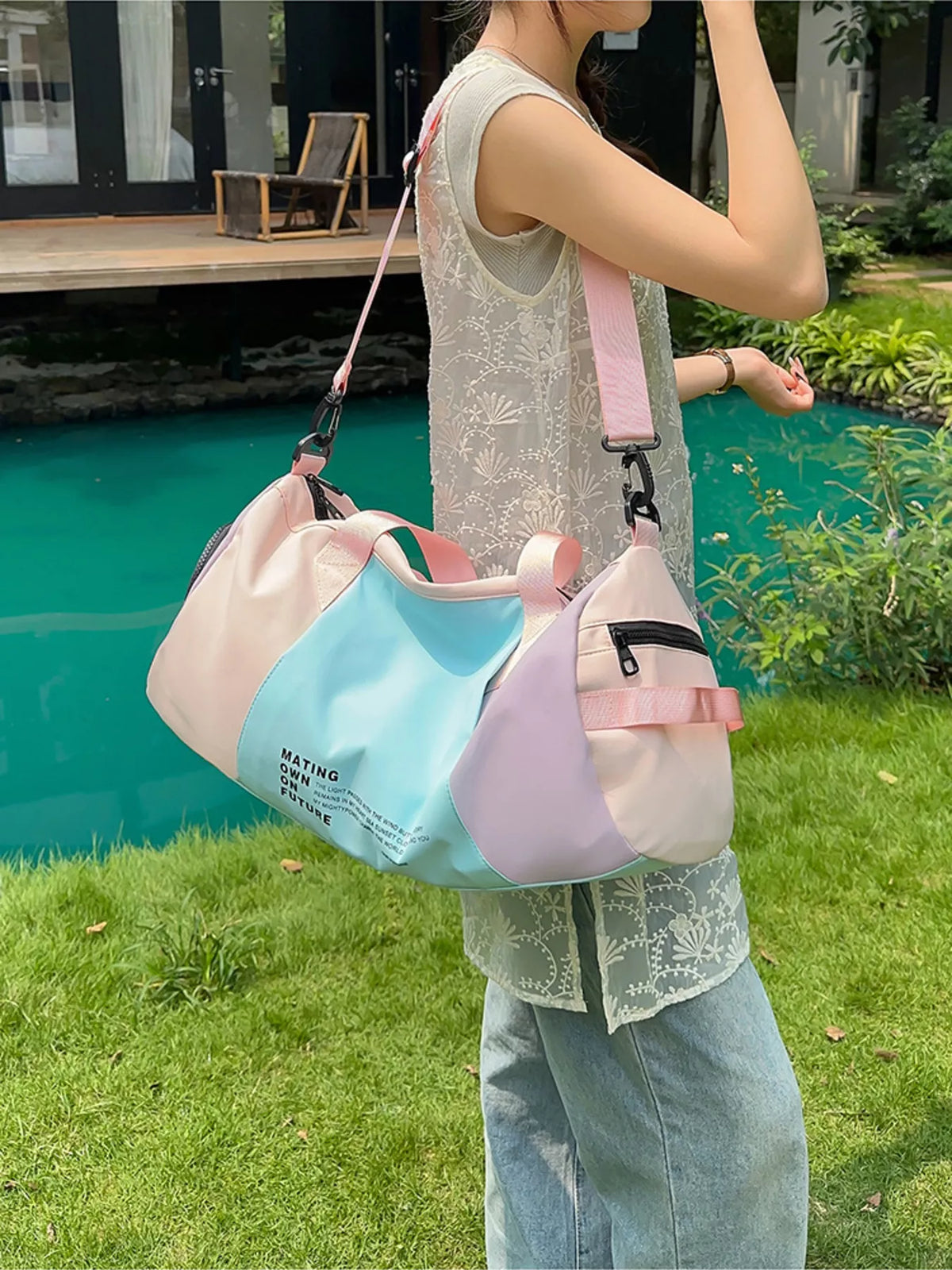 Color Block Duffle Bag - Lilixa.store