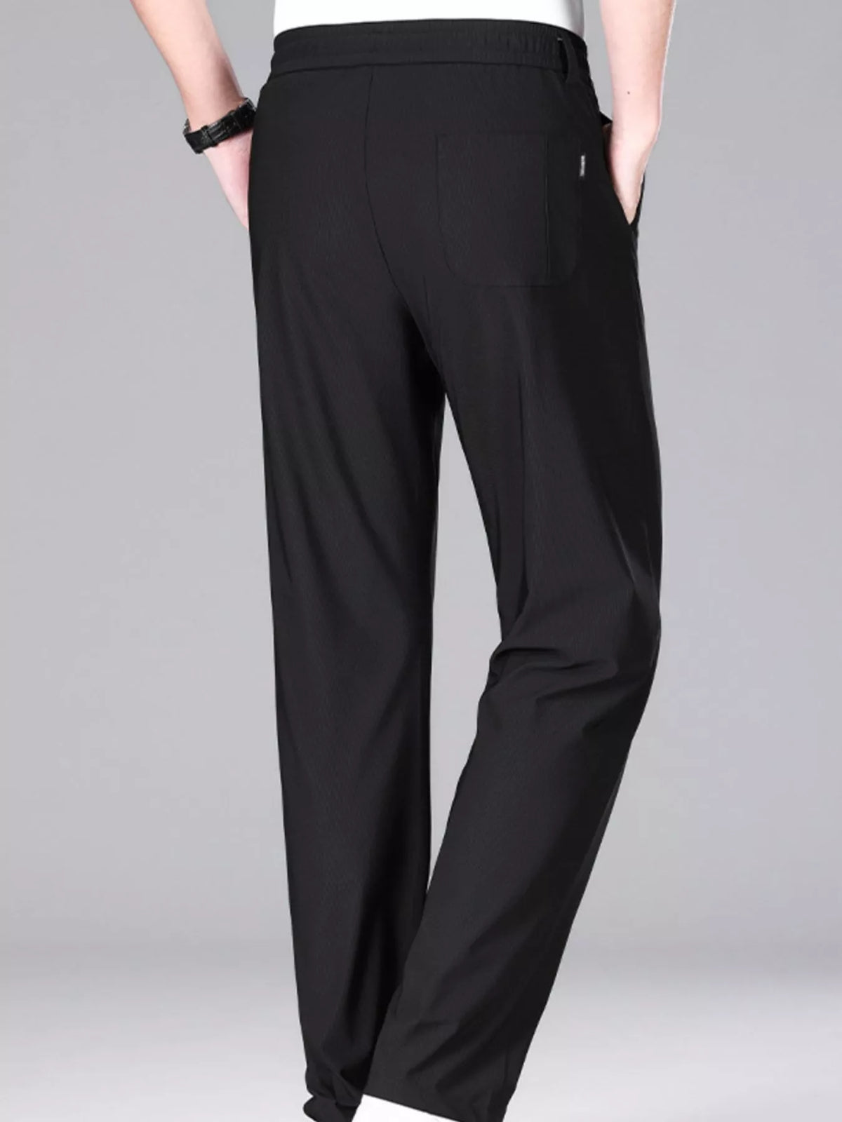 Men's Plus Size Casual Drawstring Pants, view 2