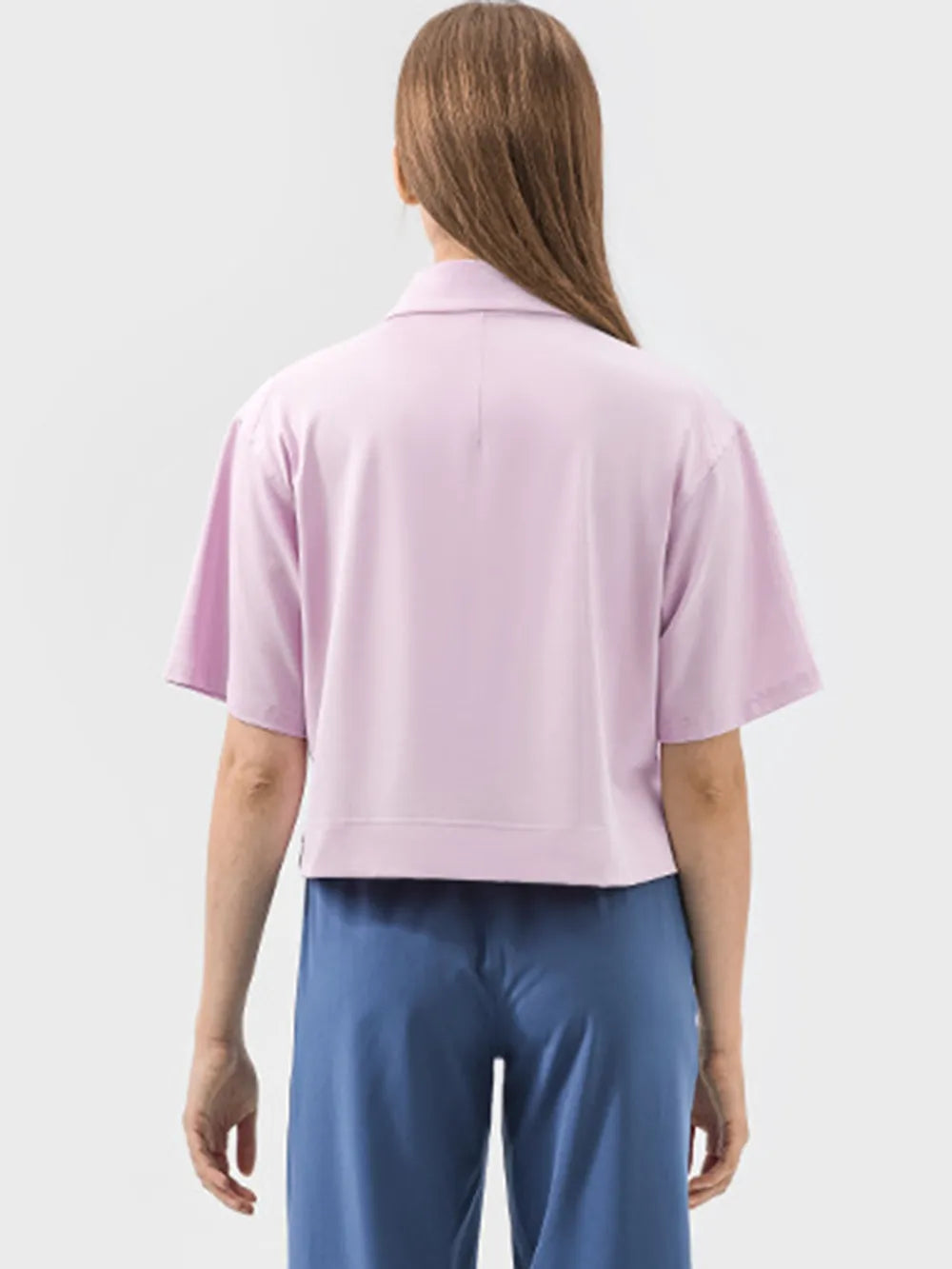 Millennia Half Button Short Sleeve Active T-Shirt - Lilixa.store