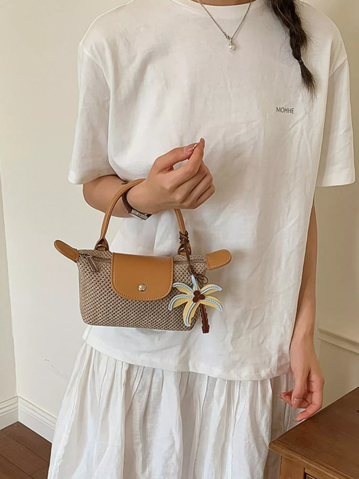 Woven Texture Crossbody Bag