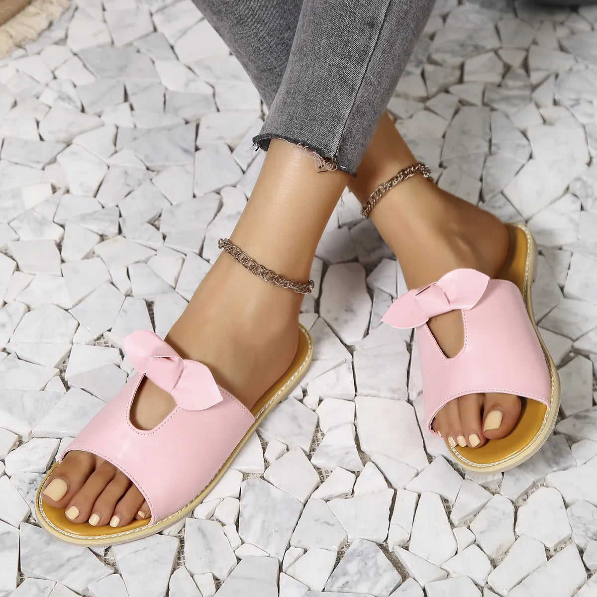 Casual Open Toe Cutout Detail Sandals, view 9