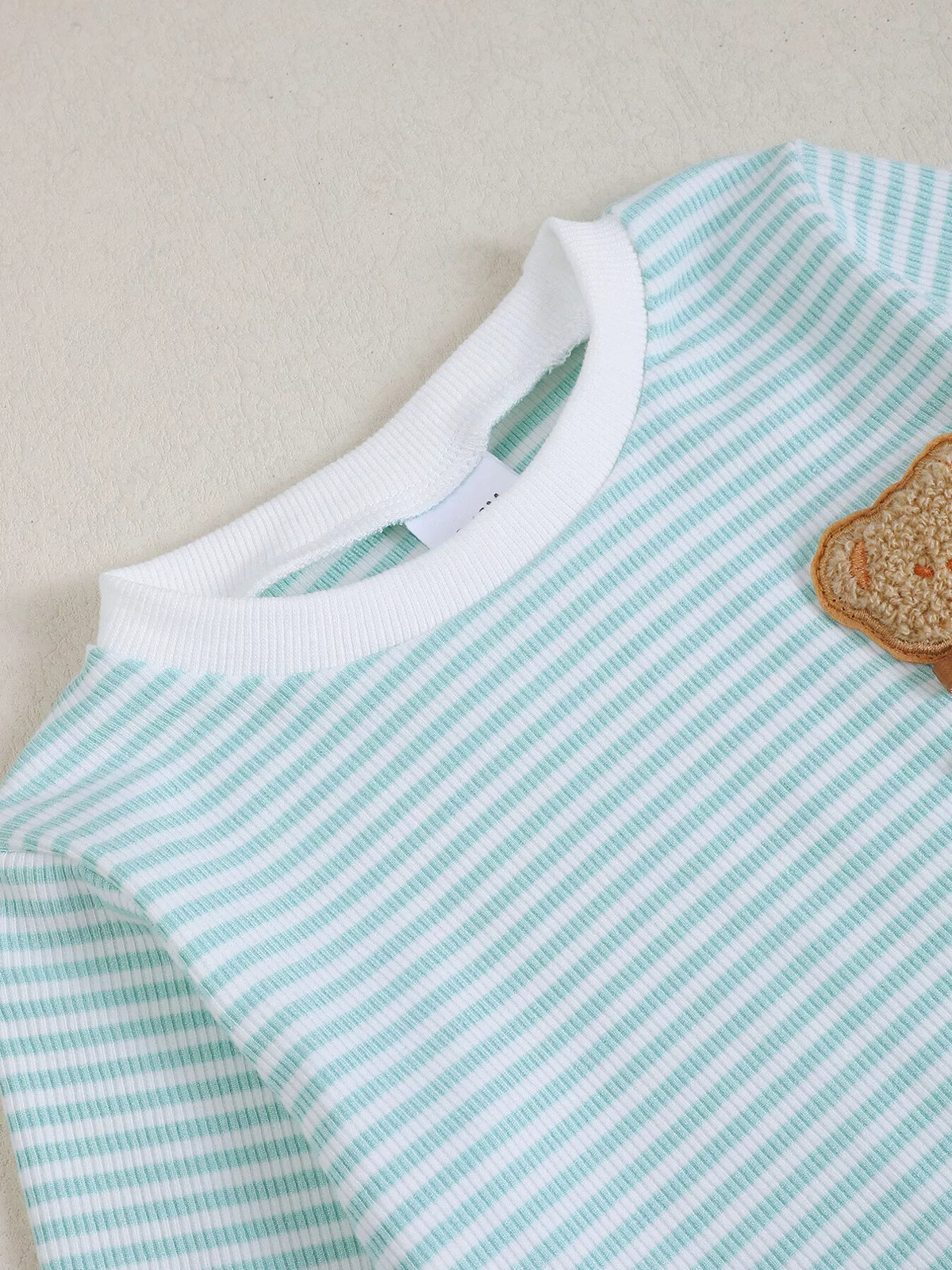 Children's Bear Striped Top and Pants Set - Lilixa.store