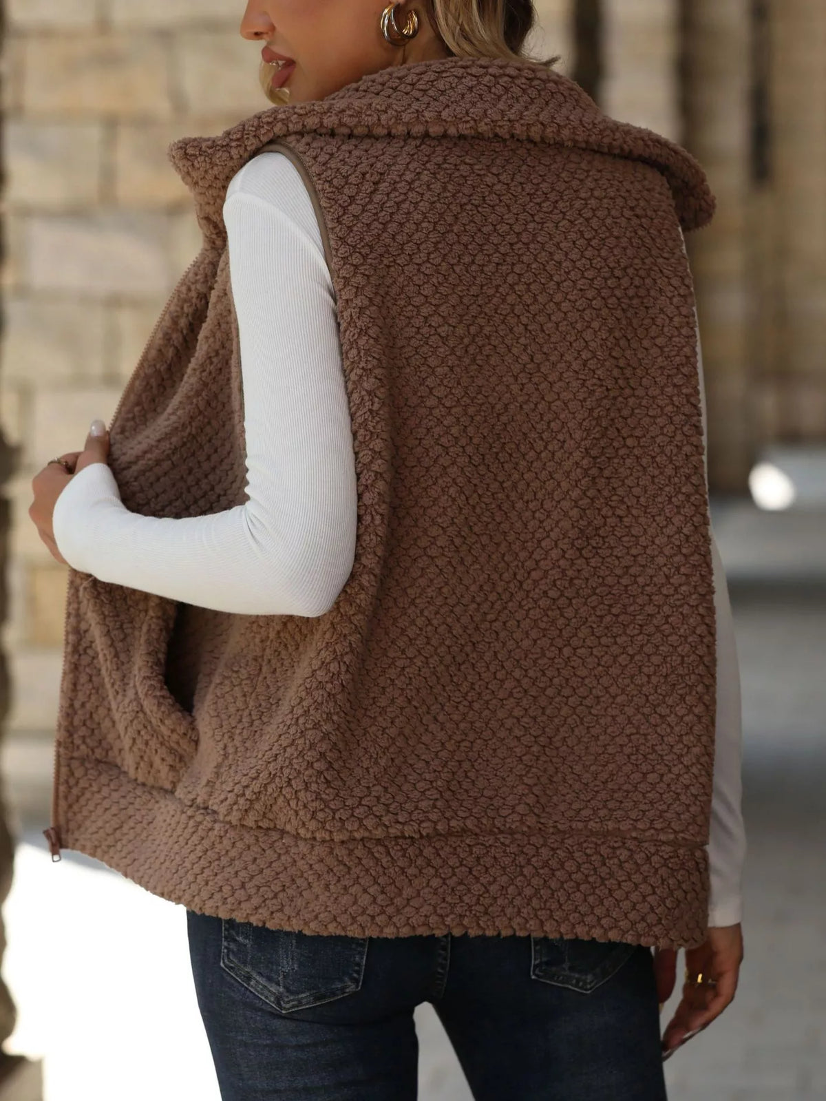 Zip-Up Vest Coat, view 2
