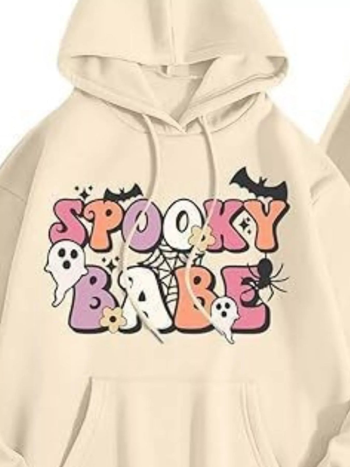 Full Size Halloween Graphic Long Sleeve Hoodie Plus Size - Lilixa.store