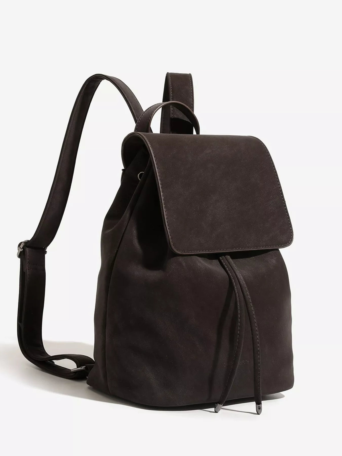 Minimalist Suede Drawstring Backpack Bag