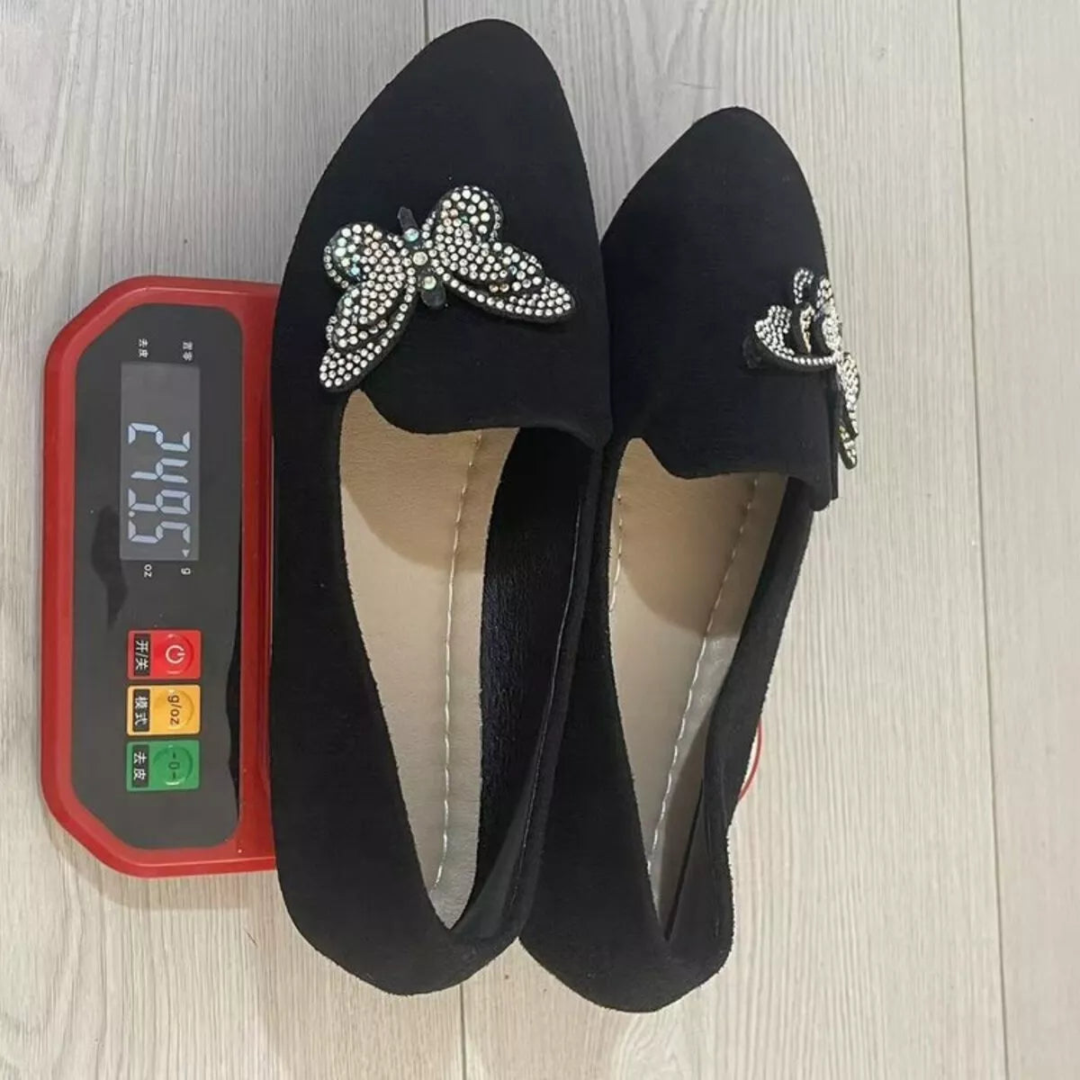 Butterfly Decor Slip-Ons in Black, view 16