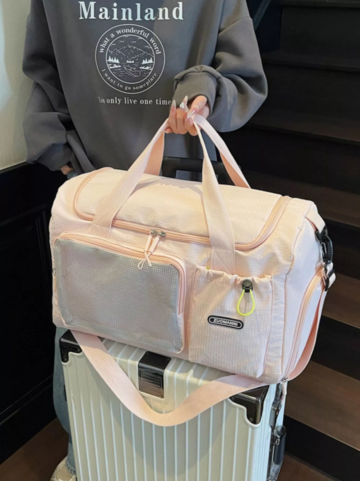 Drawstring Multi Pockets Travel Bag - Lilixa.store