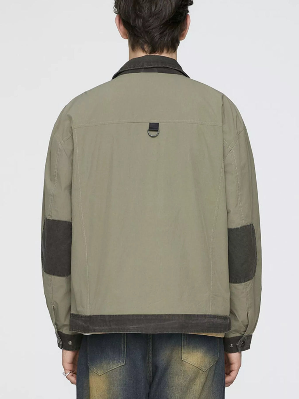 Men's Plus Size Snap Down Long Sleeve Jacket, view 4