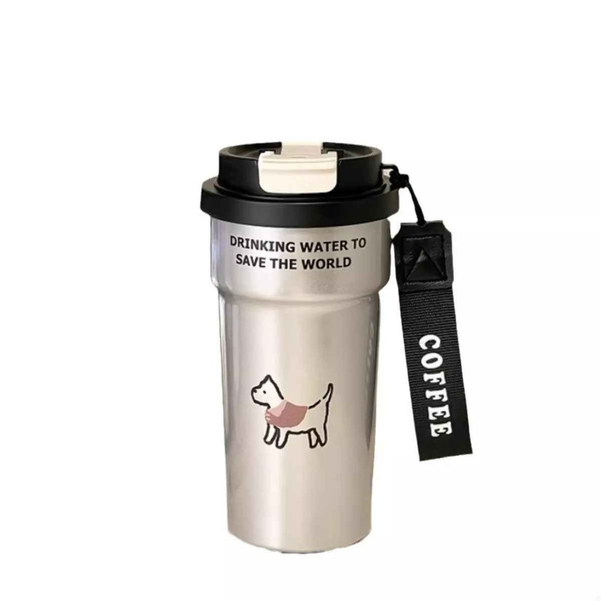Cute Cat Stainless Steel Tumbler with Straw - Lilixa.store