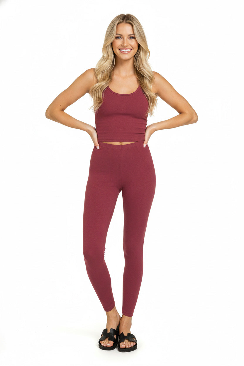 Zenana Premium Cotton Full Length Leggings - Lilixa.store