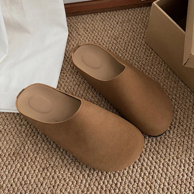 Leopard Print Comfort Slip-Ons in Caramel