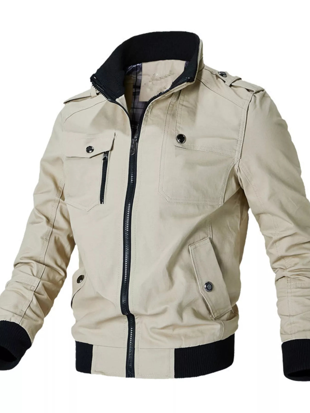Men's Plus Size Casual Zip Up Lightweight Jacket - Lilixa.store