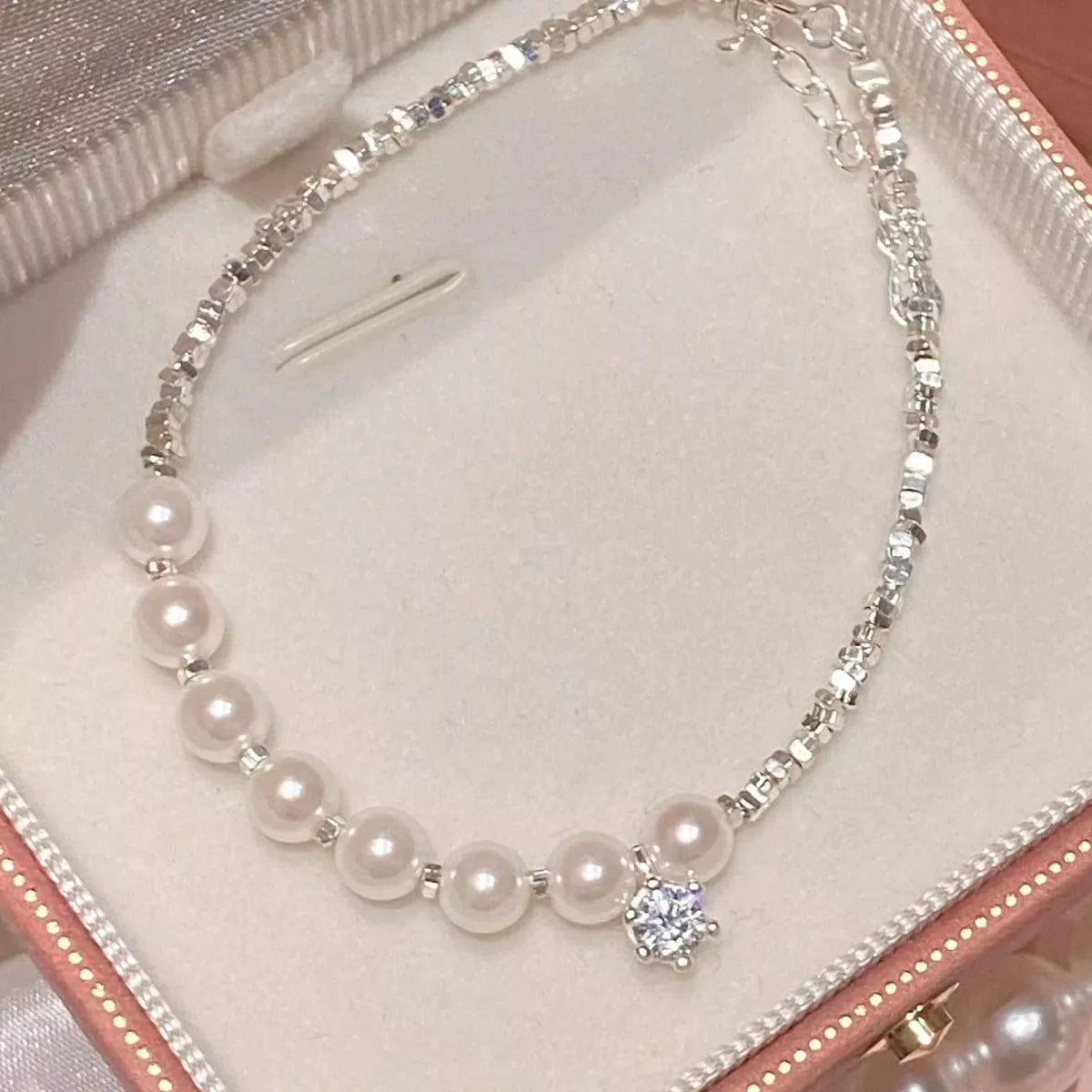 925 Sterling Silver Pearl Bracelet - Lilixa.store