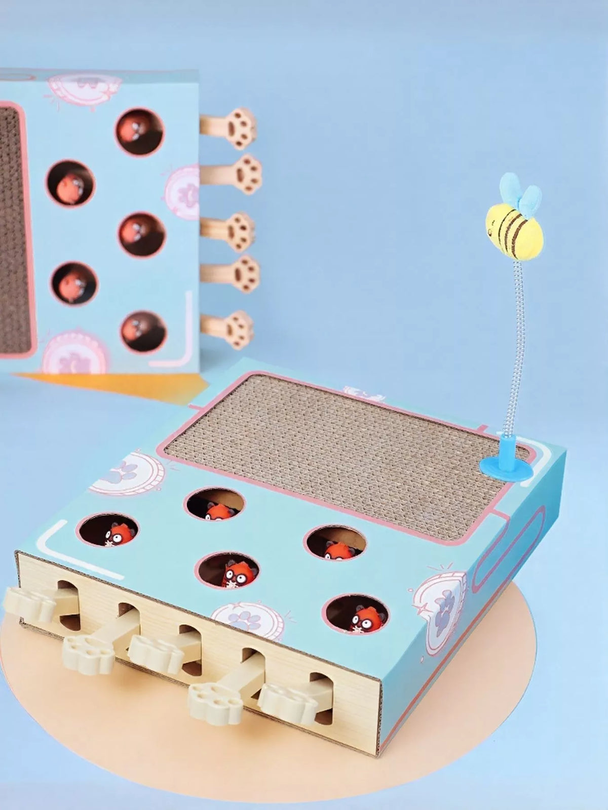 Interactive Whack-A-Mole Cat Toy Box - Lilixa.store