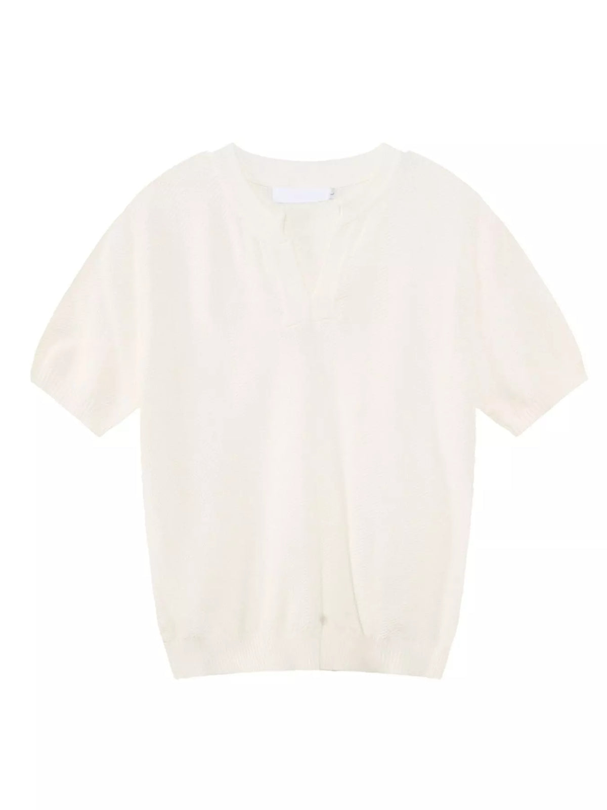 Men's Notched Short Sleeve Knit Top - Lilixa.store